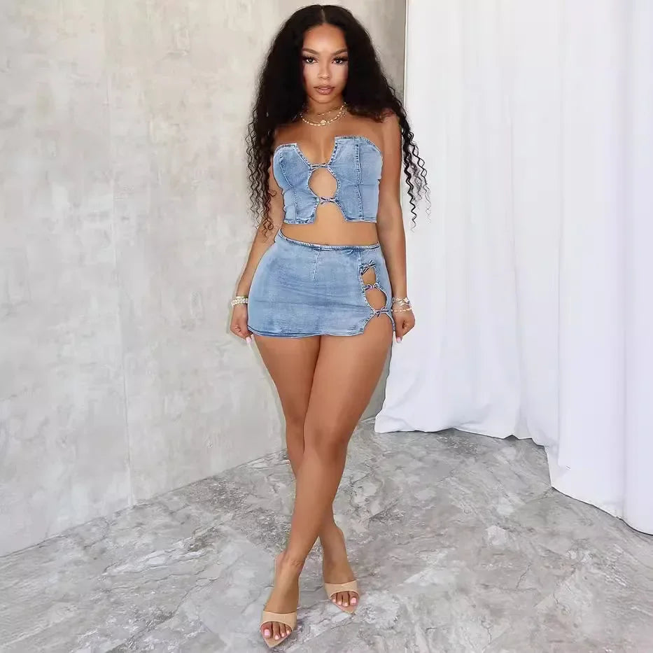 Denim Rebel Two-Piece Set