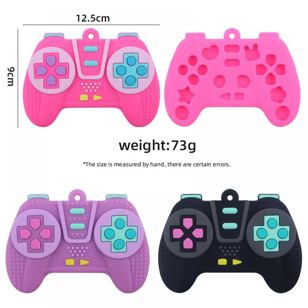 Baby Chew Teething Game Controller Shape Silicone Teething Toy for Babies 6-12 Months Gifts Sensory Educational