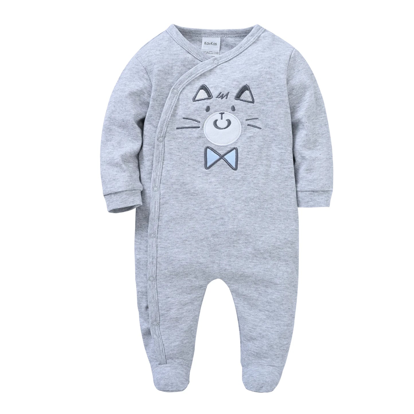 KAVKAS Baby Boys Clothing Cotton Cartoon Printing Kids Rompers Knit Newborn Overalls Orange Pajamas Baby Jumpsuit