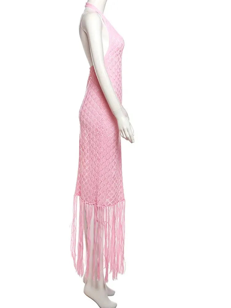 Sun-Kissed Closet Hollow Crochet Beach Dress