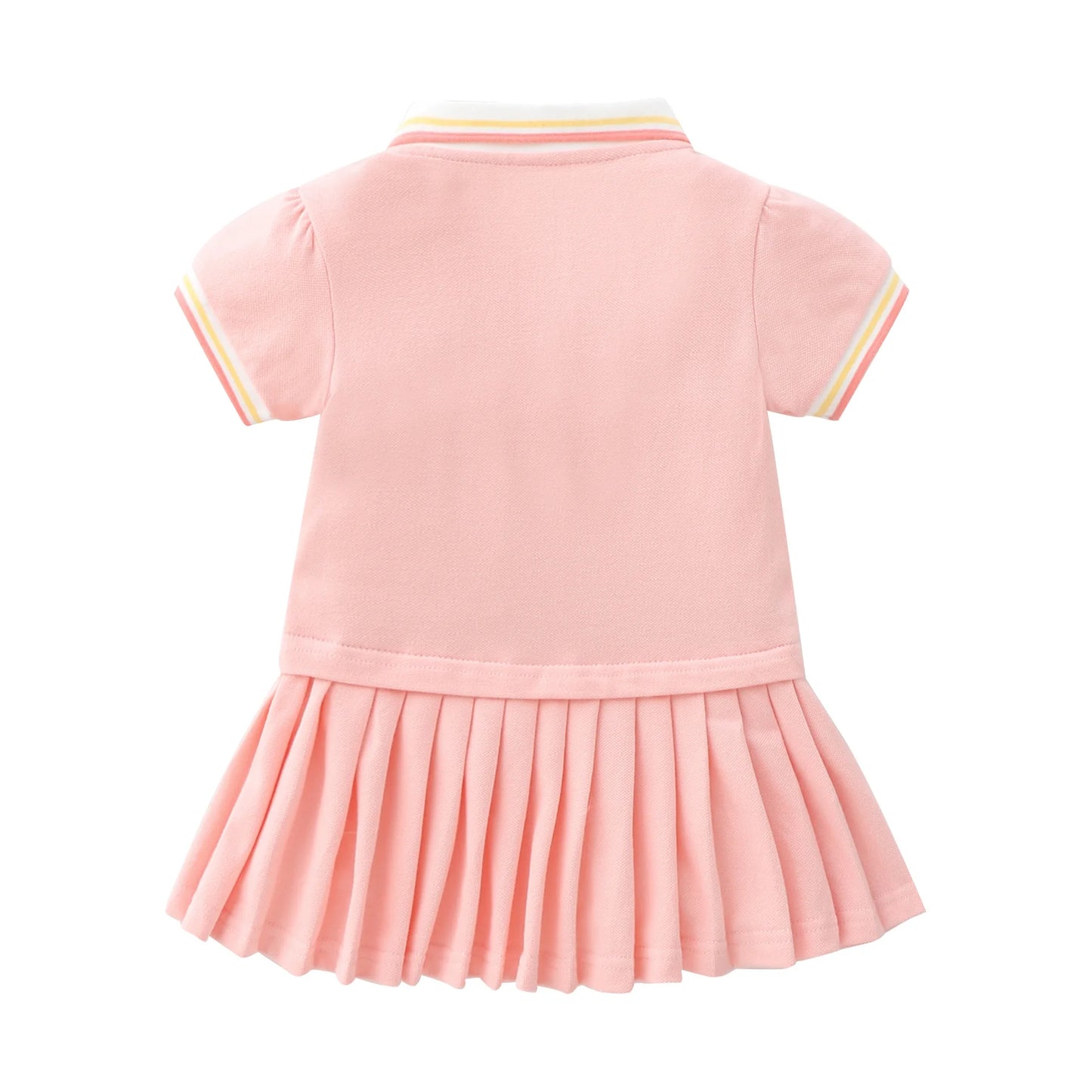 Infant Toddler Baby Girls Pink Polo Dress Summer Cotton Kids Casual Clothes