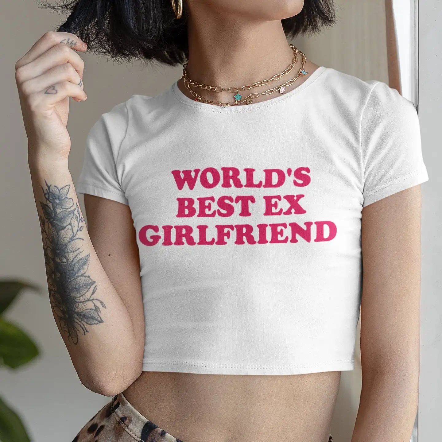 World’s Best Ex Girlfriend Crop Top Tee Women's Graphic T-Shirt