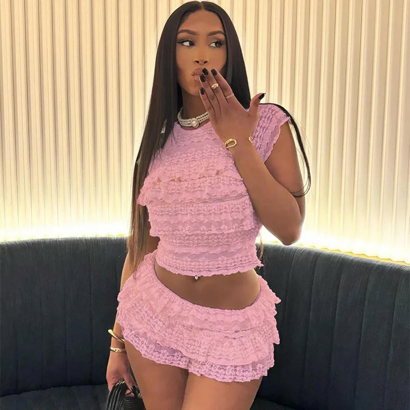 Womens Starry Daze Ruffle Co-Ord