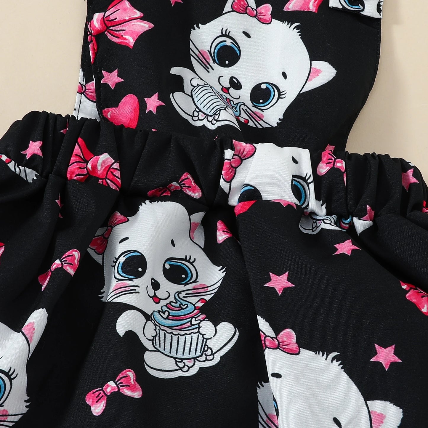 3-Piece Baby Girl Dress Set - Adorable Cat