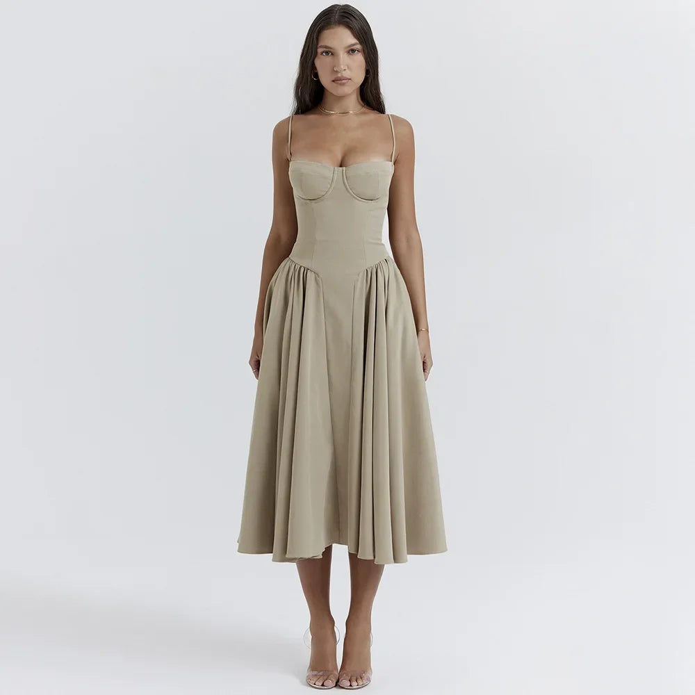 Casual to Chic Spaghetti Strap Midi Dress
