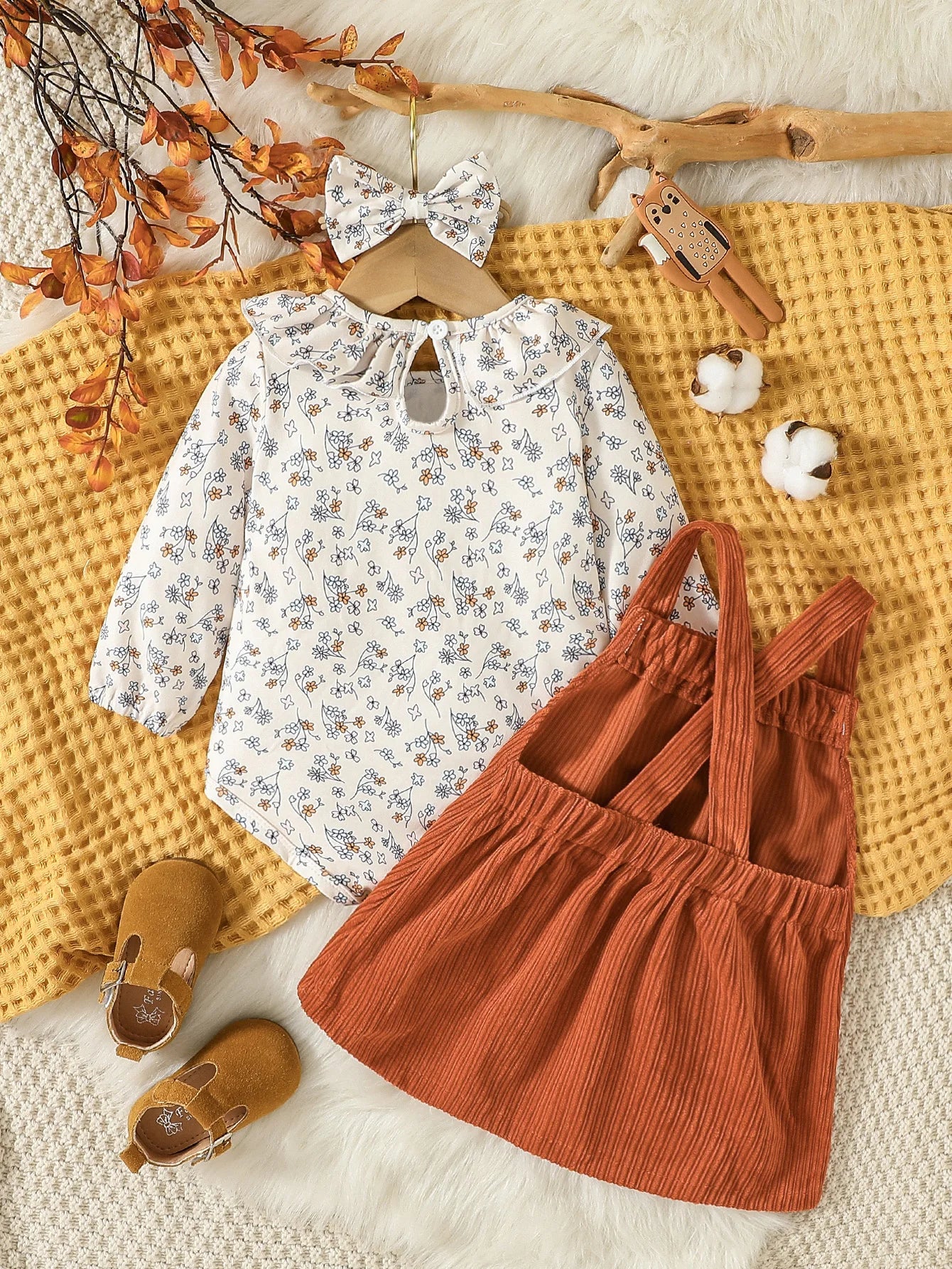 Baby O-Round Girl Summner Long Sleeve Printing For Daily Fashion Skirt Dress Sets