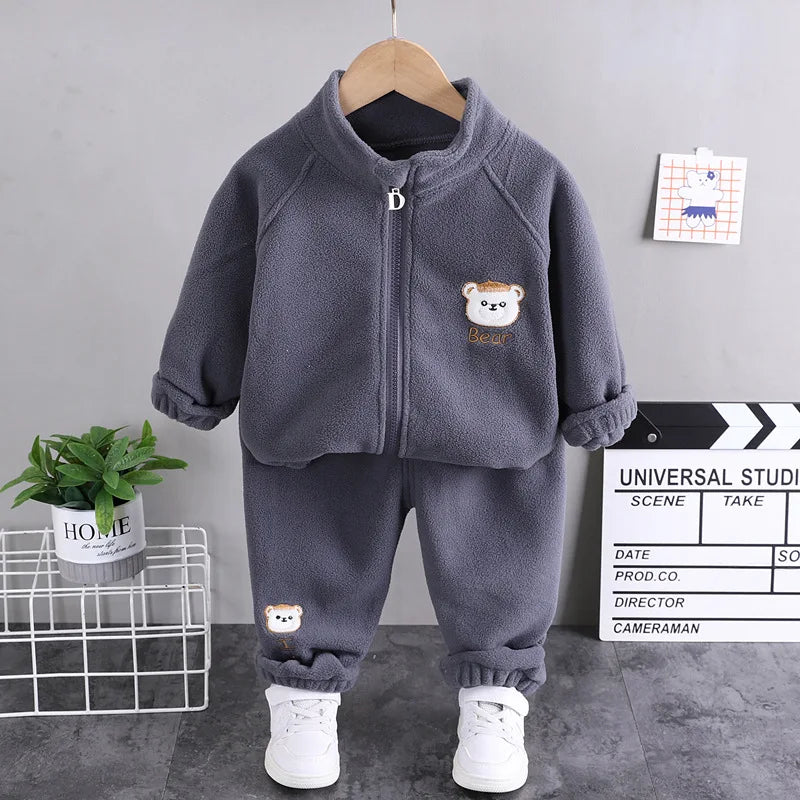 Unisex casual sports two-piece set for baby toddler outdoor clothing sets