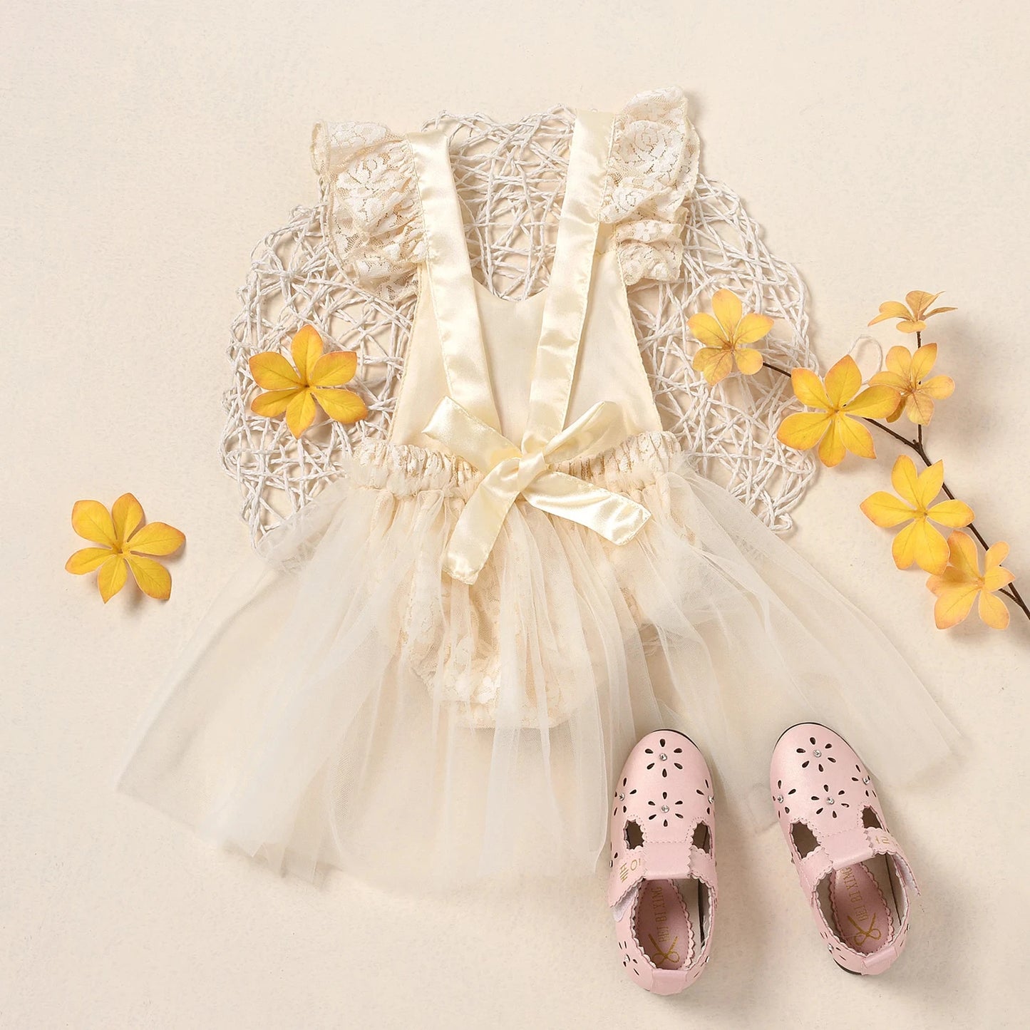 Baby Girls First Birthday Cute Sleeveless Letter Print Jumpsuits Infant Tutu Dress