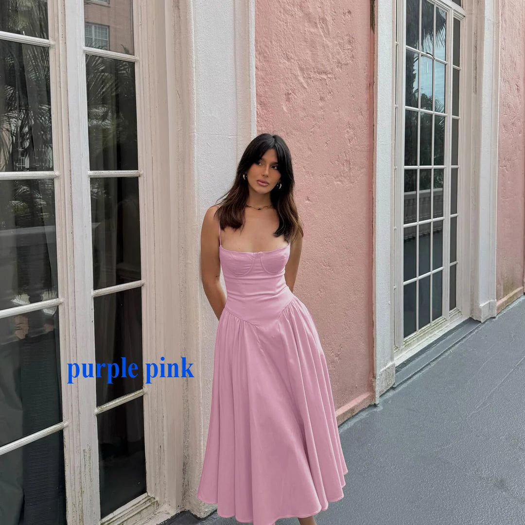 Casual to Chic Spaghetti Strap Midi Dress