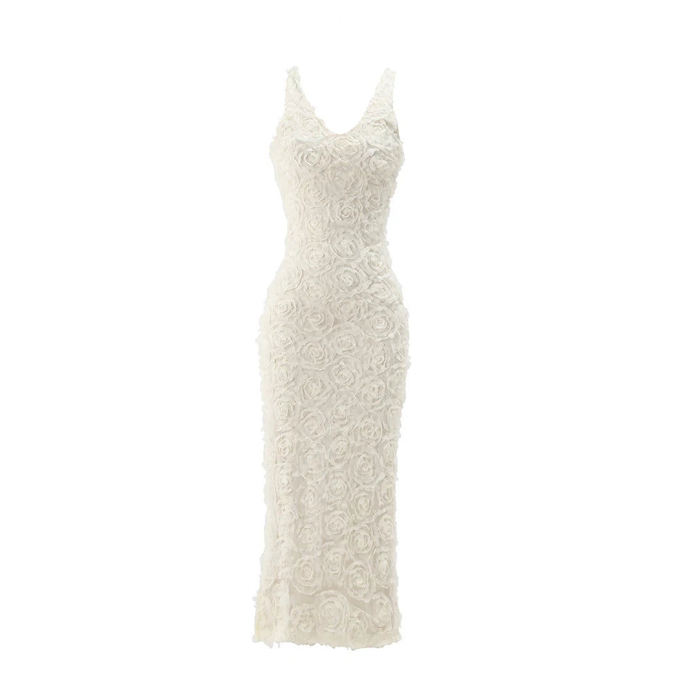 Blossom Luxe 3D Floral Maxi Dress