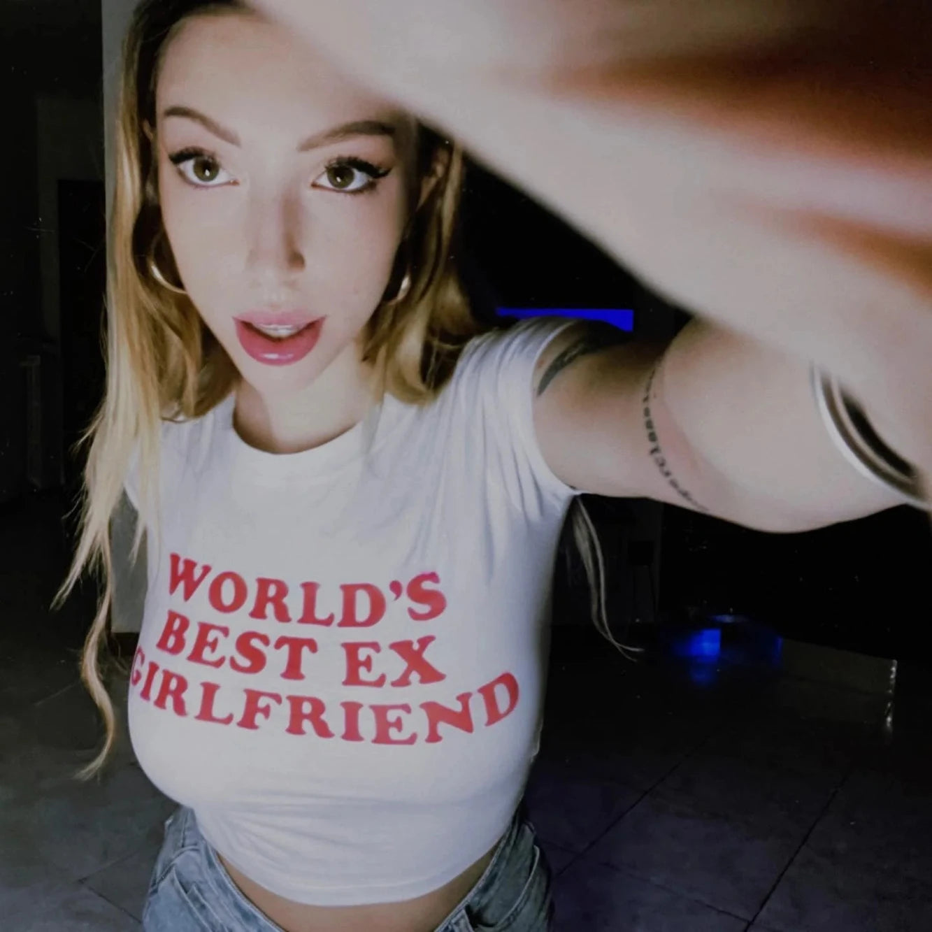 World’s Best Ex Girlfriend Crop Top Tee Women's Graphic T-Shirt