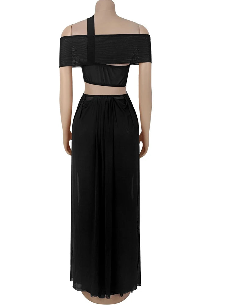 Twilight Allure Ruched Cut-Out Irregular Party Dress