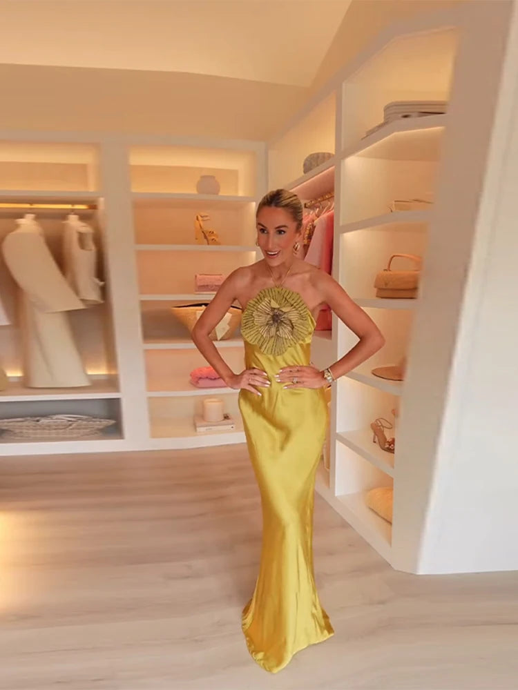 Blossom Siren Satin Mermaid Gown