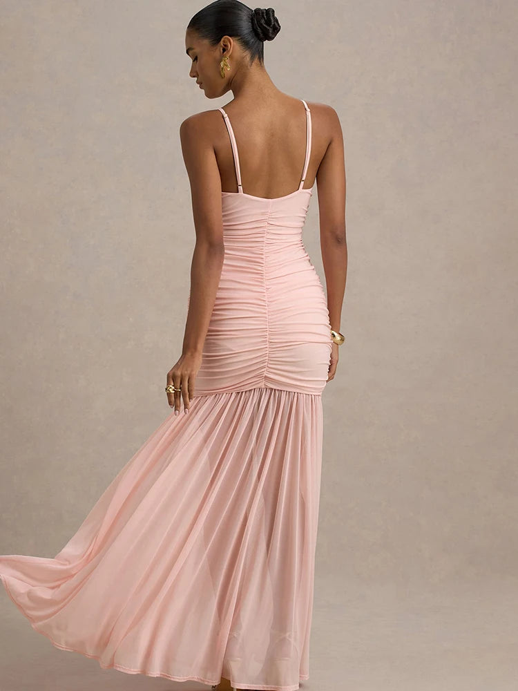 Golden Hour Glow Patchwork Maxi Dress