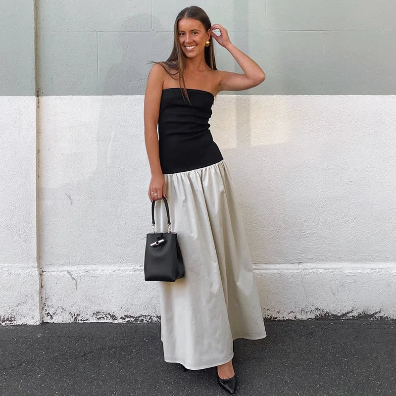 Strapless Maxi Off Shoulder Backless Sleeveless Dress