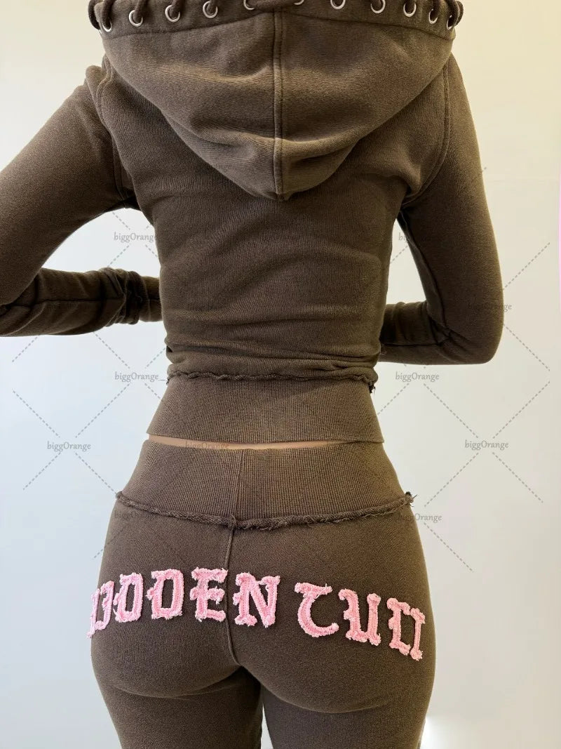 Urban Luxe Embroidered Tracksuit Set