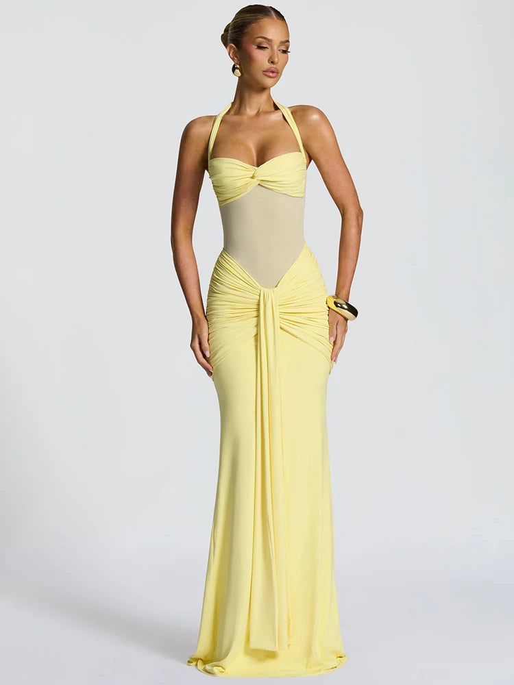Chic Allure Patchwork Maxi Dress