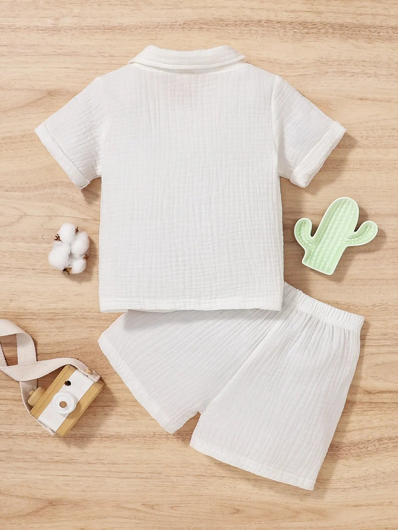 Baby Boy Cute Sports Comfortable Breathable Solid Color Casual Shirt Fashion Cotton