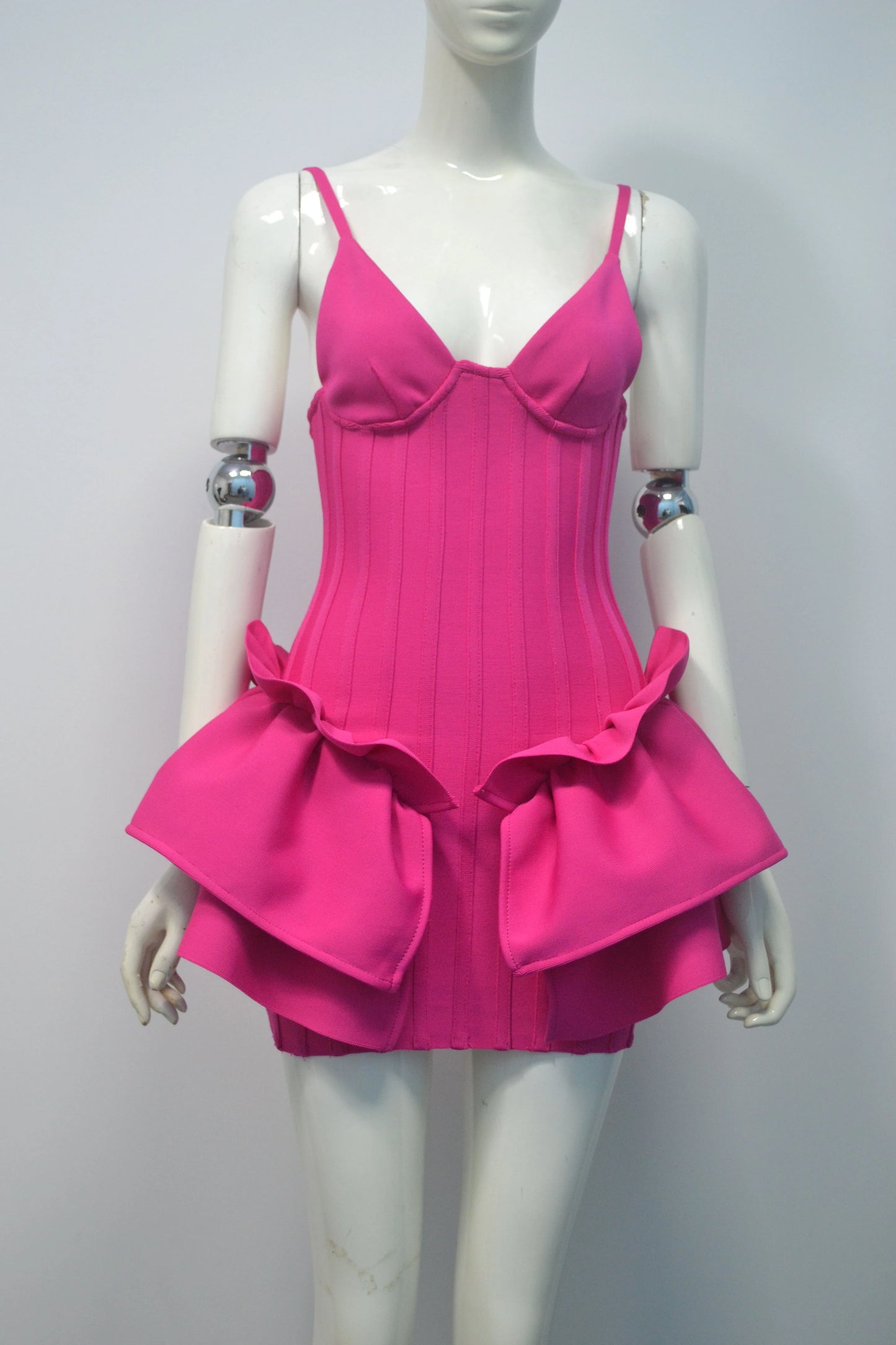Bandage Dress Strap V-Neck Bodycon Mini Dress