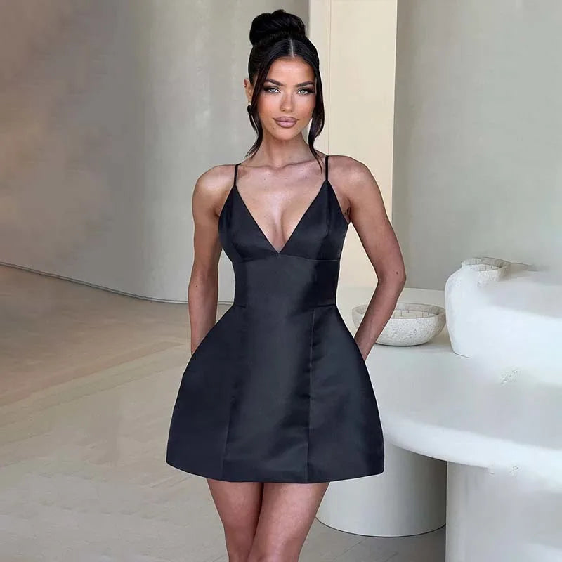 Glow Allure Wrap A-Line Mini Dress