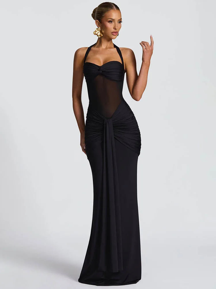 Chic Allure Patchwork Maxi Dress