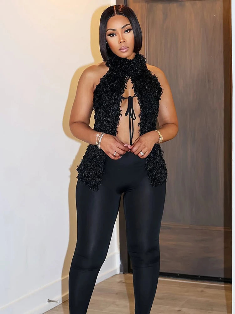 Luxe Knit Lace-Up 2-Piece Set