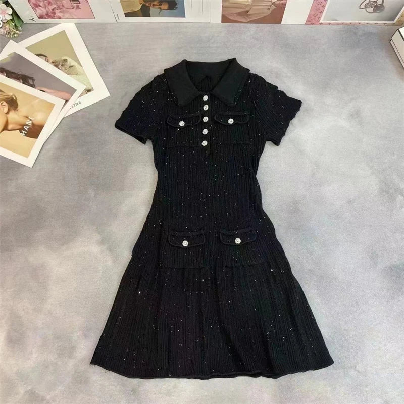 Women's Polo Pop Knit Dress