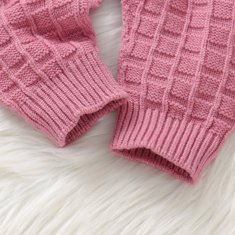 Baby Girls Romper + Hats Sleeveless Knitted Toddler Jumpsuits Clothing