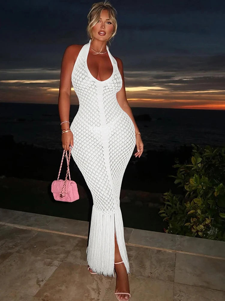 Sun-Kissed Closet Hollow Crochet Beach Dress