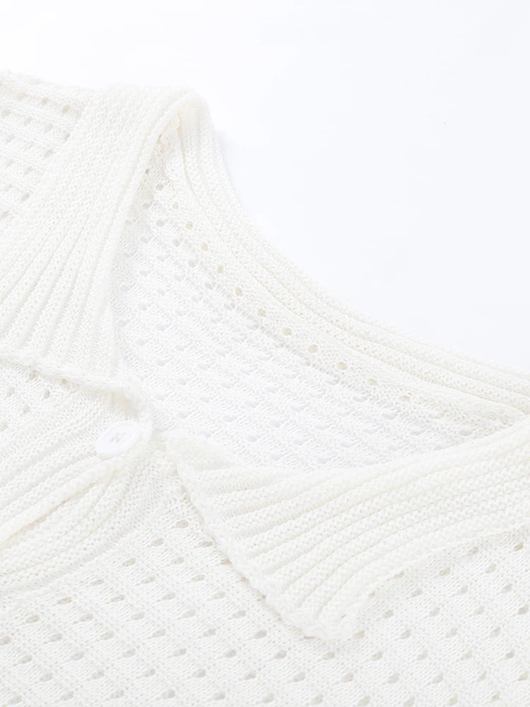 Chic Knit Motion Lapel Collar Two-Piece for Summer Style Icons