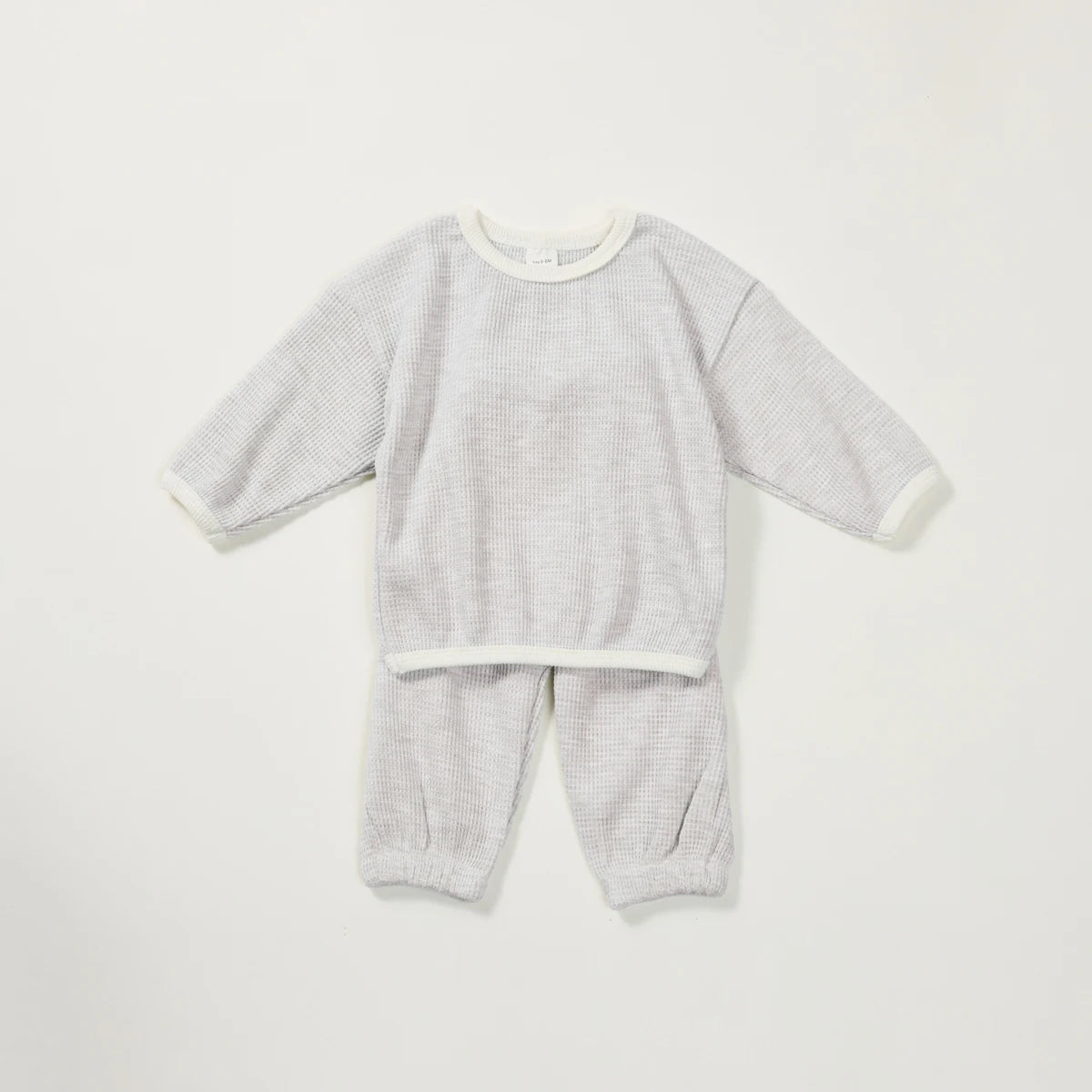 Baby Boys Girls Children Clothes Suit Waffle Cotton Pullover+Pants Clothing Set