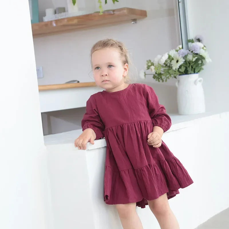 Infant Baby Girl Dress Full Sleeve Casual Toddler Dress