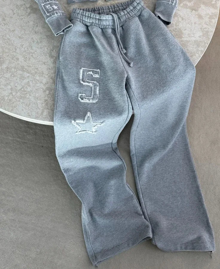 Retro Rebel Y2K Letter Hoodie & Sweatpants Co-Ord