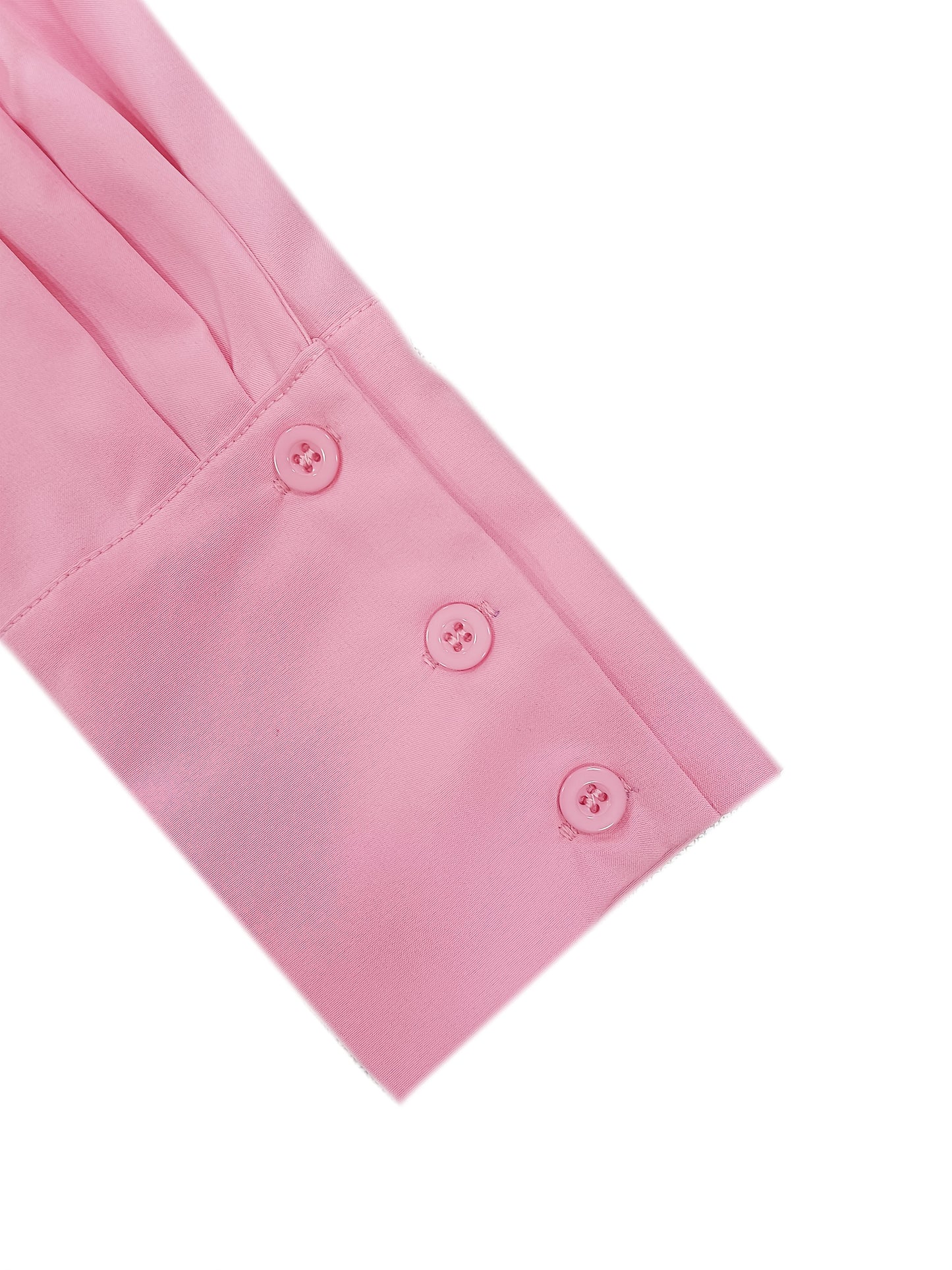 Women's Elegant Bright Pink Ruffle Hem Shirt Dress
