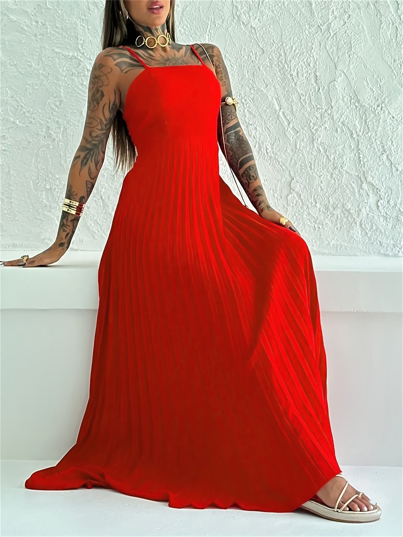 Sunset Flow Tie-Back Maxi Dress – Casual Chic for Spring/Summer