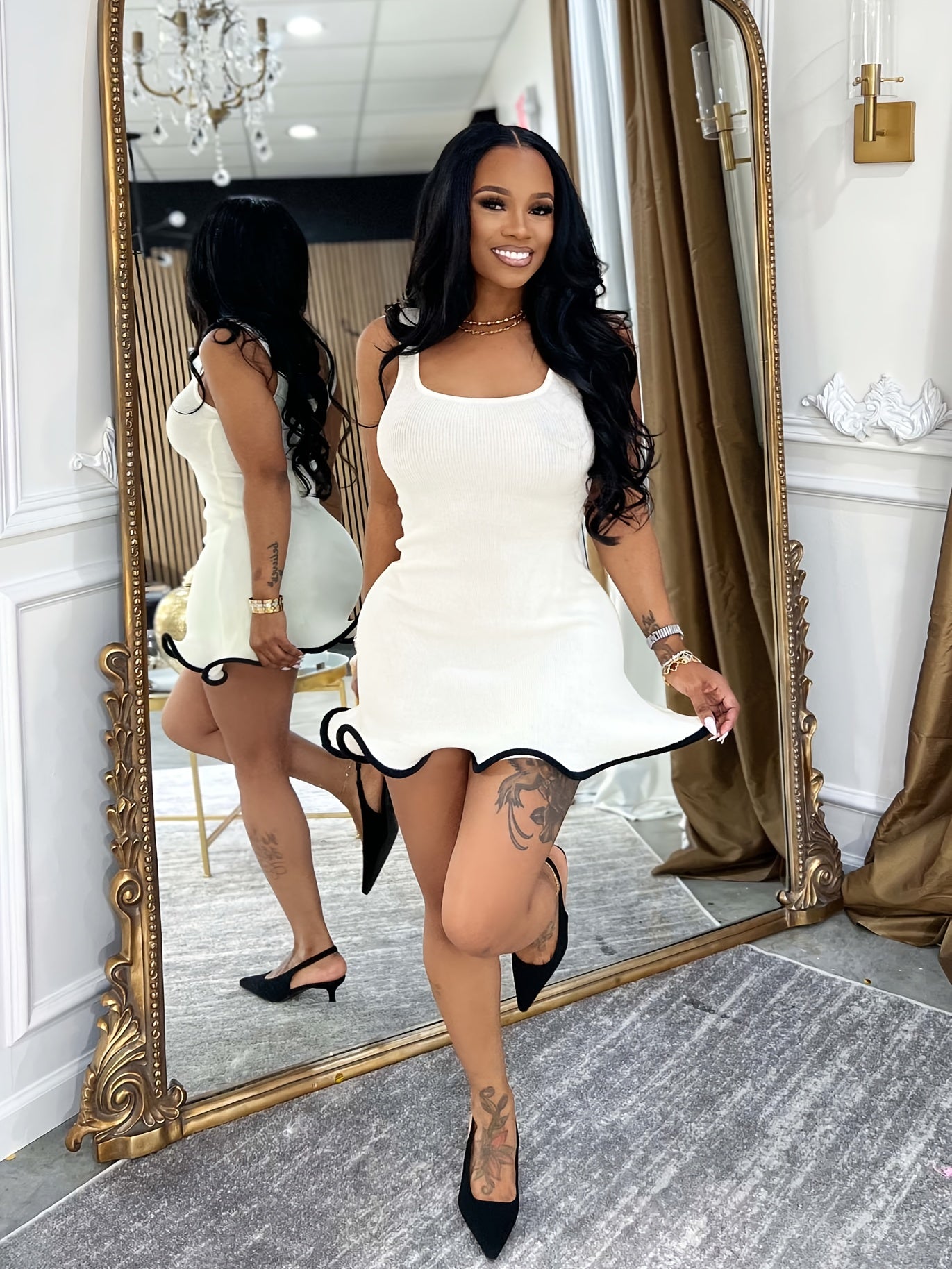Chic Contour Flow Dress
