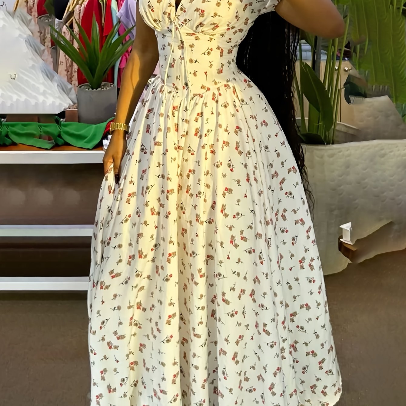 Breeze V-Neck Midi Dress
