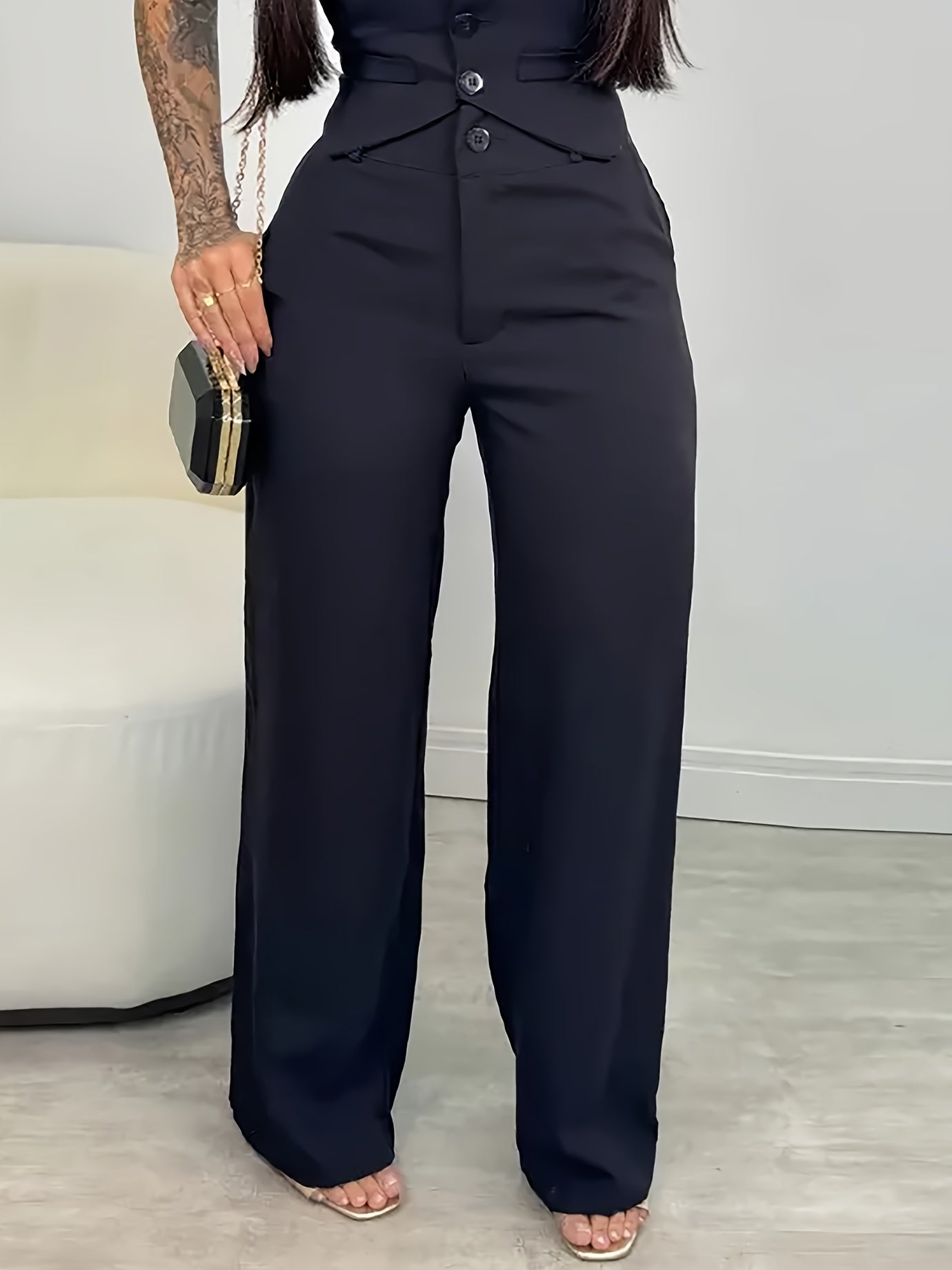 Women's Boss Black Strapless Two-Piece