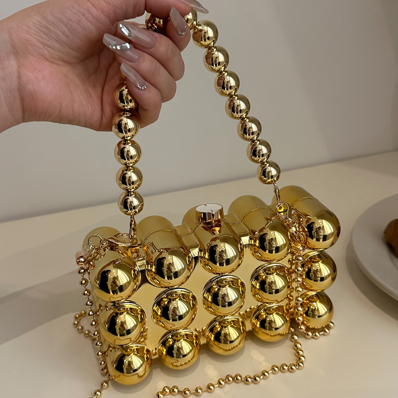 Acrylic Evening Clutch, A Small Square Handbag