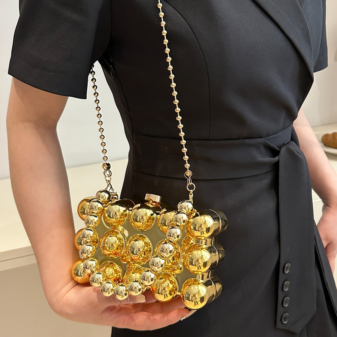 Acrylic Evening Clutch, A Small Square Handbag