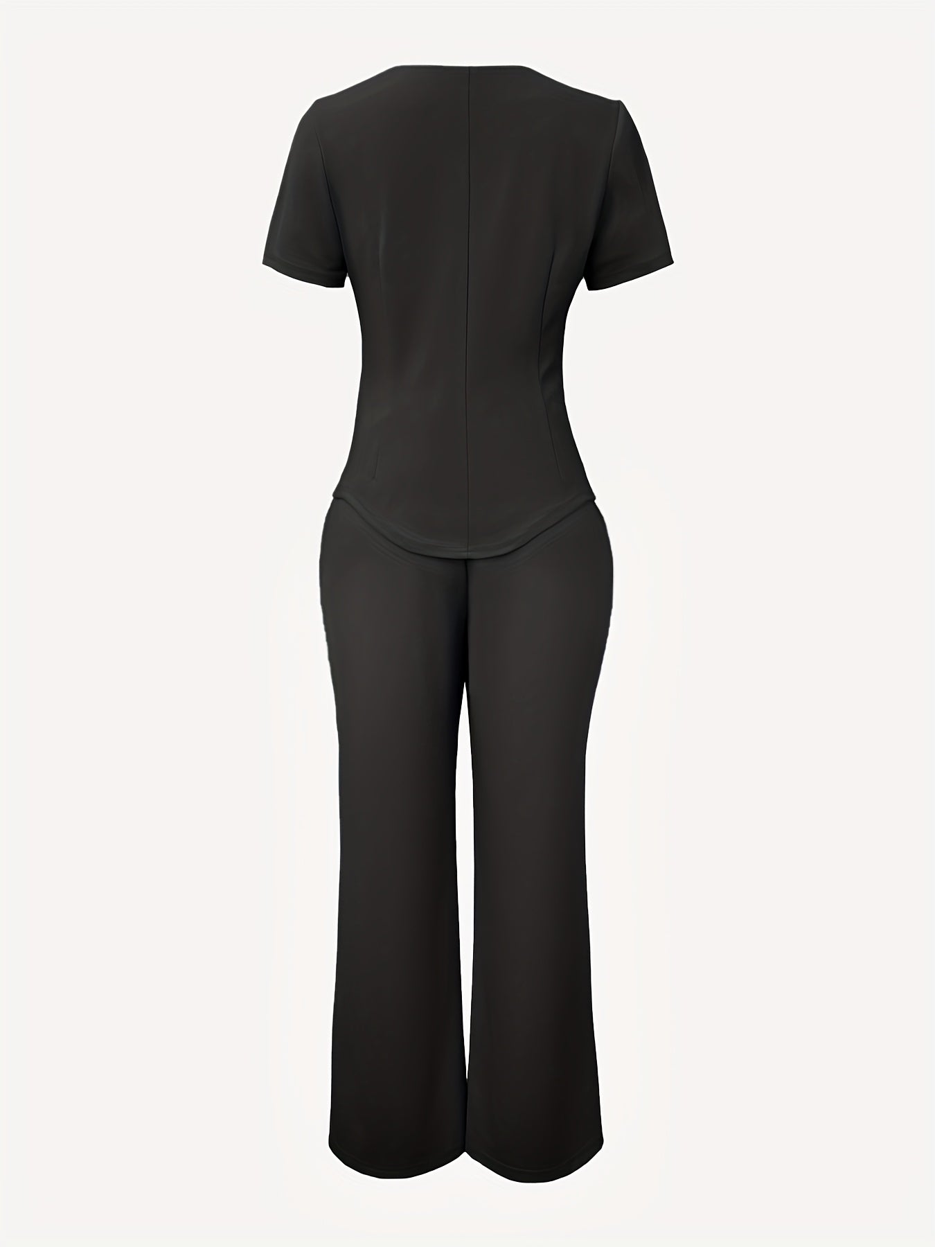 Desired Monochrome Pleated Top and Pants Set