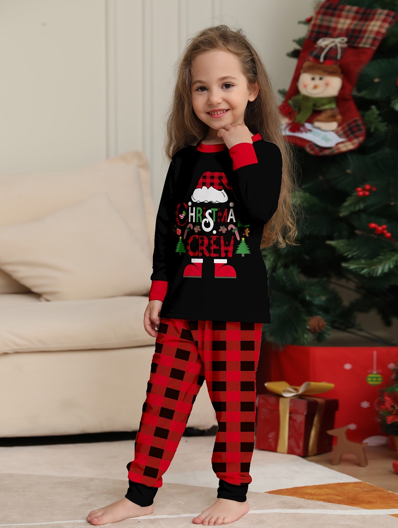 Retardant Fireproof Fabric Youngsters's Pajamas Set Christmas Boys and Girls