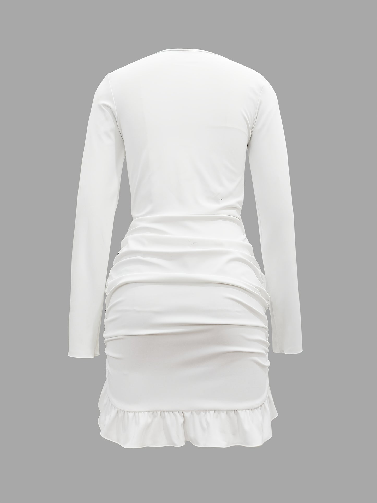 Polyester Knit Fabric Fitted Crew Neck Casual Dress, Solid Color, 100g/m², with Zipper Closure, for Adult, Outdoor