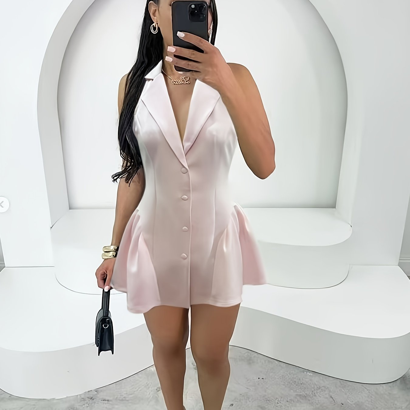 Sway Charm V-Neck Ruffle Dress