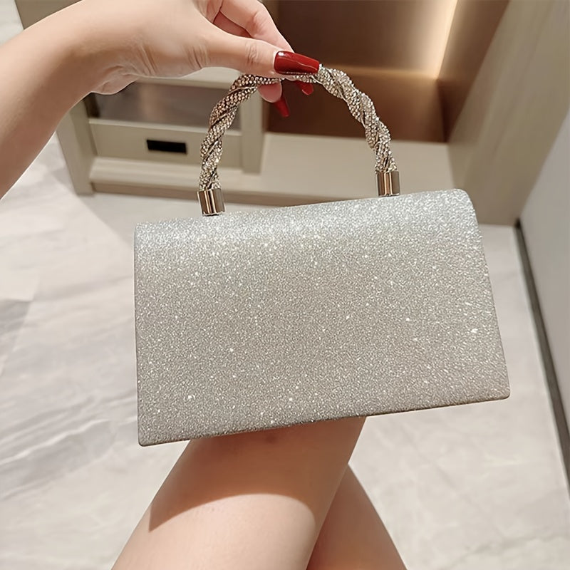 Luxury Style With Elegance Diamond Butterfly Knot Chain Handbag