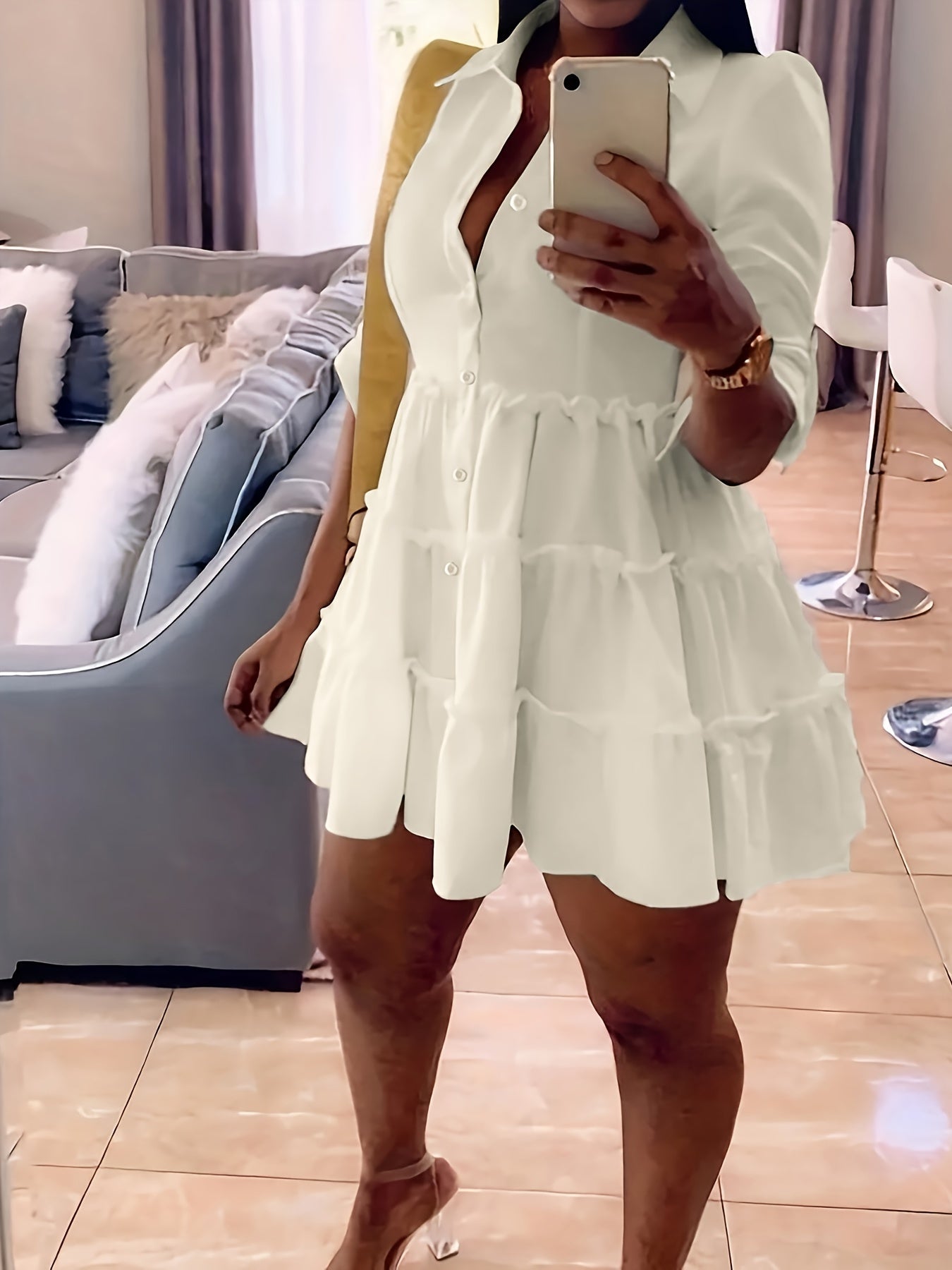 Elegant Chic Whisper Shirt Dress