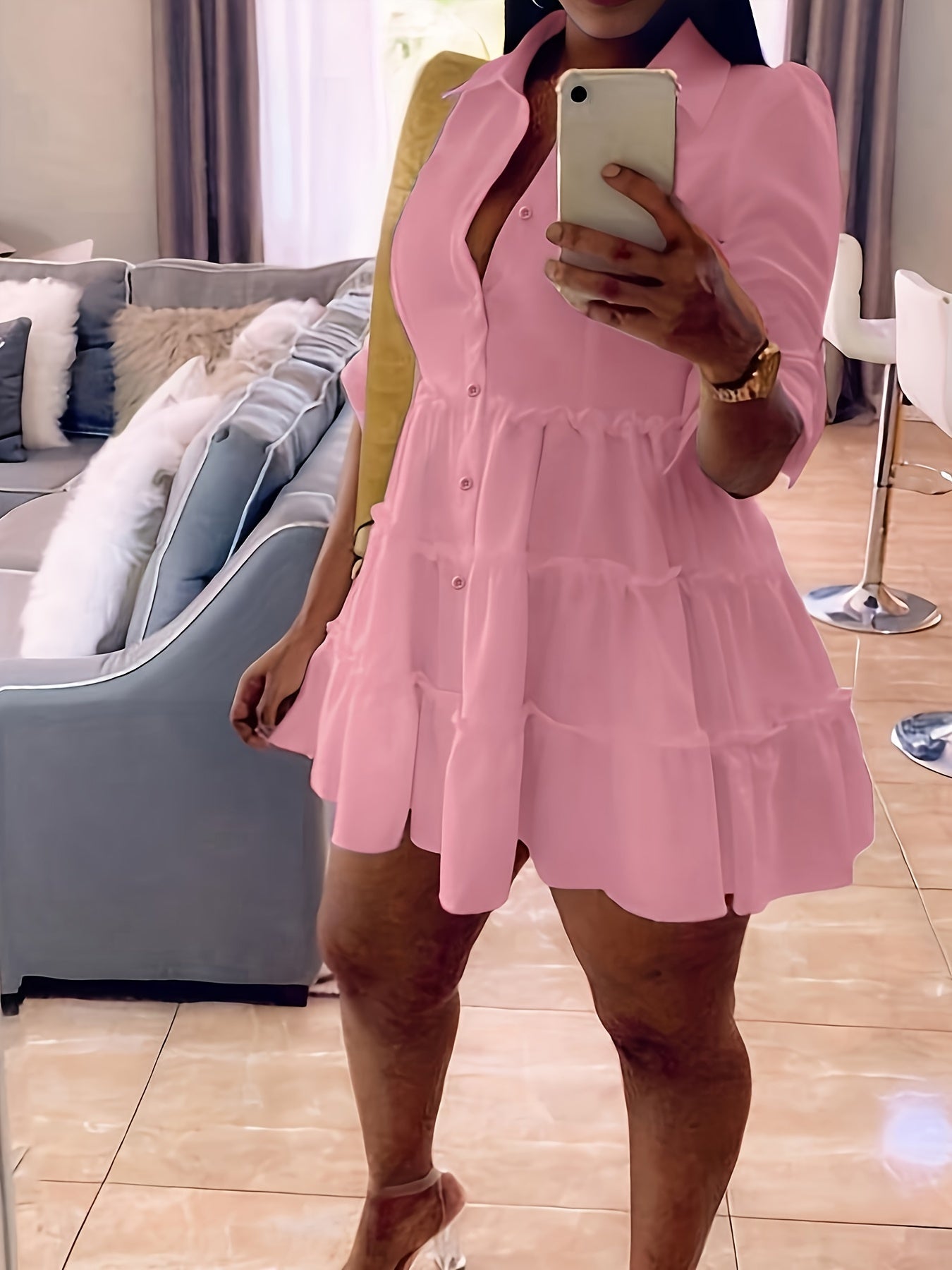 Elegant Chic Whisper Shirt Dress
