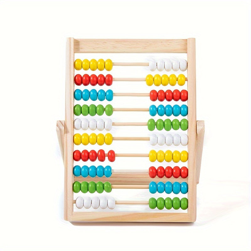 Wooden Counting Colorful Beads Arithmetic Stand, Educational Toy Arithmetic Toy