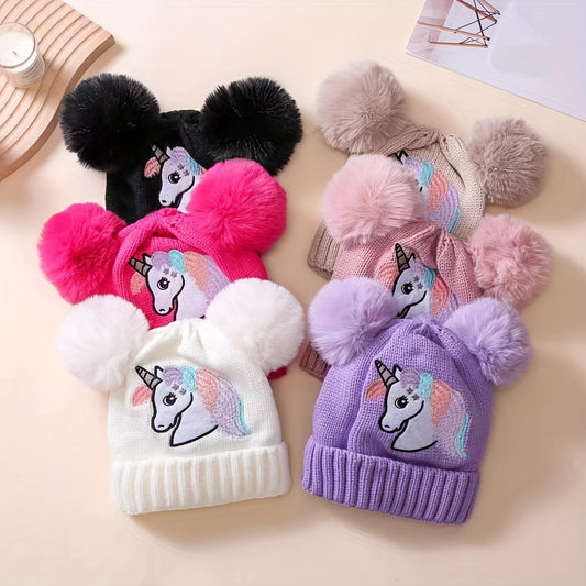 Unicorn With Fur Ball Hat