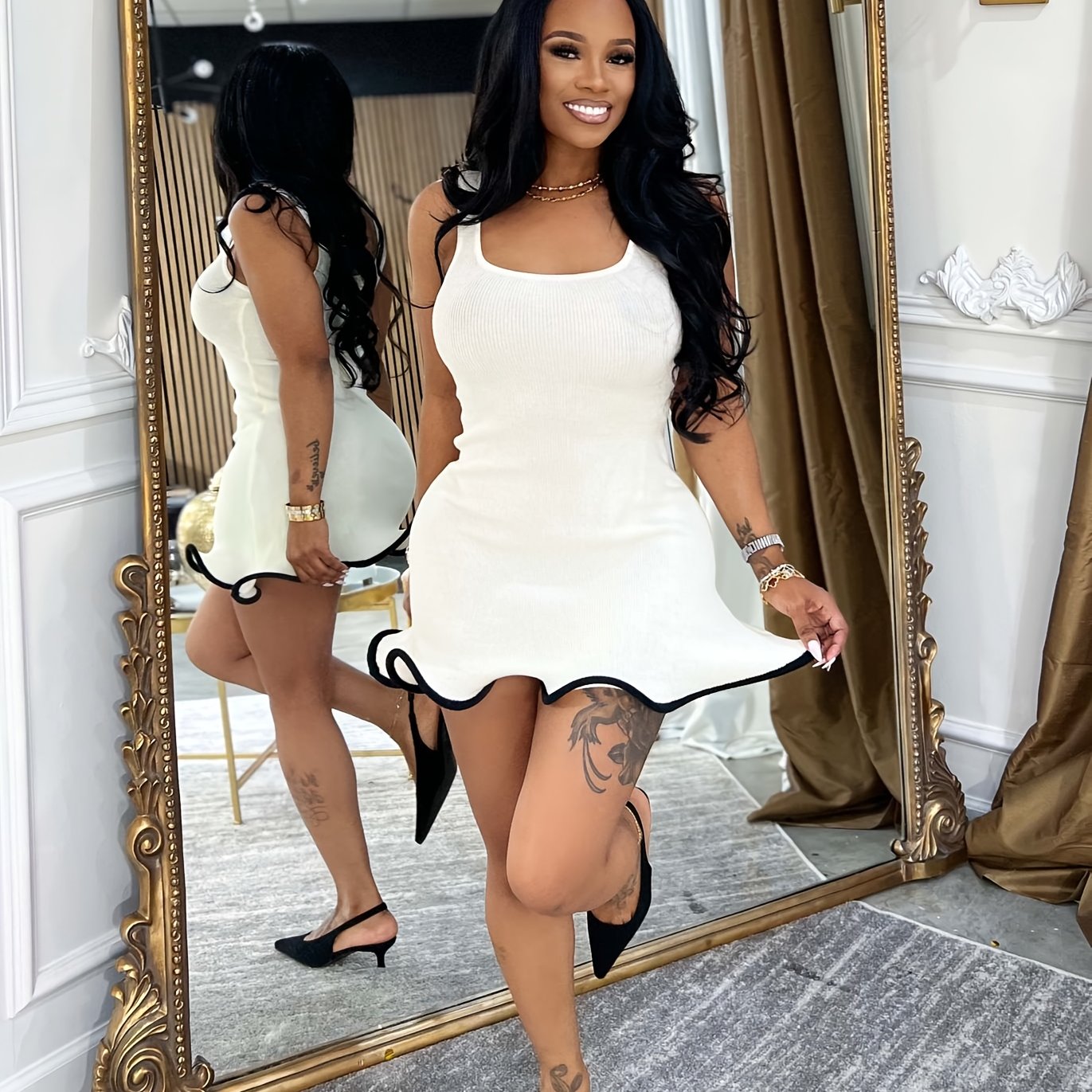 Chic Contour Flow Dress